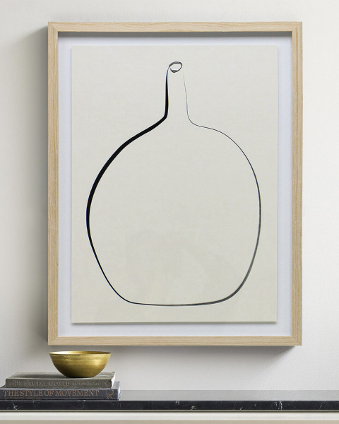 Постер “Drawing Vase” с дубовой рамой