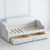 Кровать пристенная в вельветовой обивке DayBed