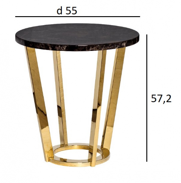 Стол журнальный Dark Emperador  d55х57,2 см