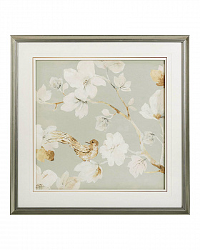 Постер в раме “Birds and flowers – II”