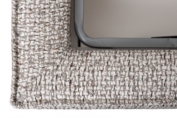 Кровать детская угловая Runa-80 с мех шенилл серая Seppia Ser 114*215*80см