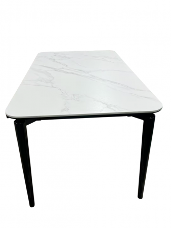 Стол обеденный Блум ART2922-140W, 140х80х75 см, белая керамика/черный
