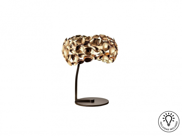 Настольная лампа Narisa 3L  розовое золото