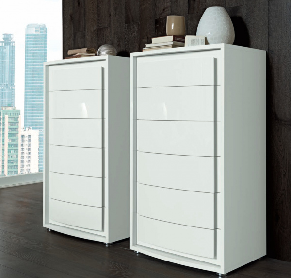 Комод высокий 6 ящиков DAMA BIANCO
