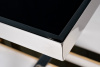 Стол журнальный черн.стекло/хром+золото 55*55*55см