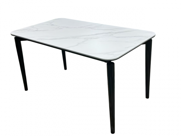 Стол обеденный Блум ART2922-140W, 140х80х75 см, белая керамика/черный