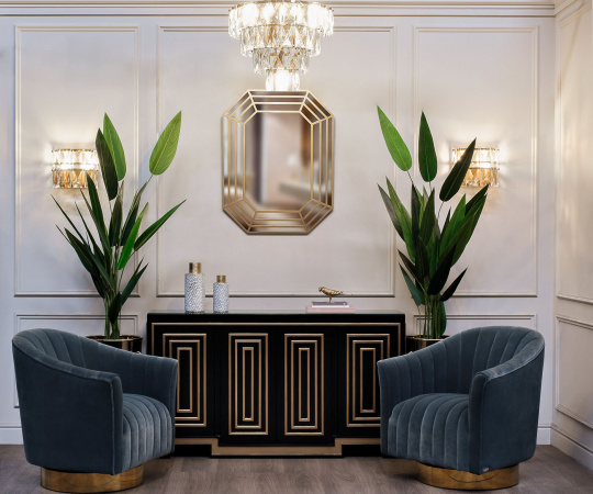 Кресло вращающееся велюр голубой