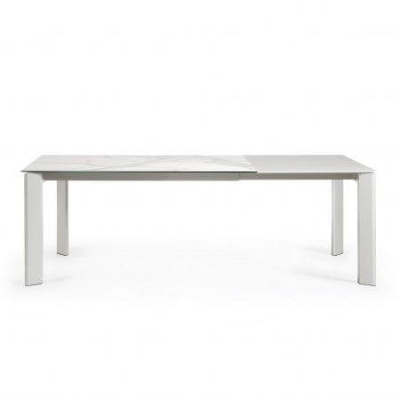 Стол Atta 160 (220) x90 керамика белый