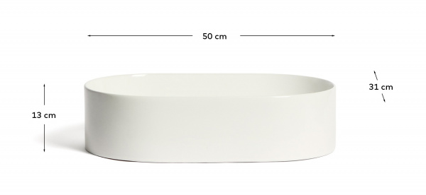 Раковина Ovara из белой керамики 50 x 31 см