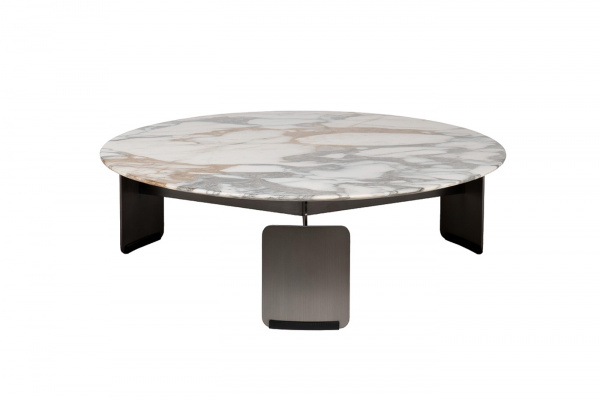 Стол журнальный, мрамор Arabescato Corchia d90*28см