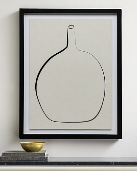 Постер “Drawing Vase” с чёрной рамой