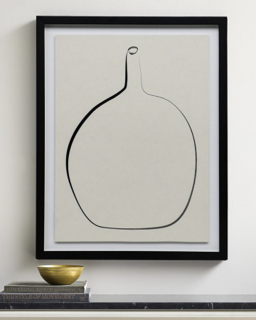 Постер “Drawing Vase” с чёрной рамой