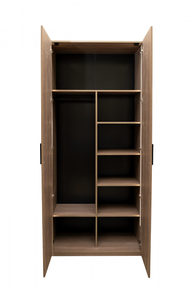 GD-10013/2-3 Шкаф Alto двухд c полками, цвет дуб Урбан Кофейный, фасад глухой 100*57*228.5см