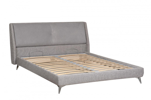 Кровать Michelle 160cм 4 кат, ткань+кожа