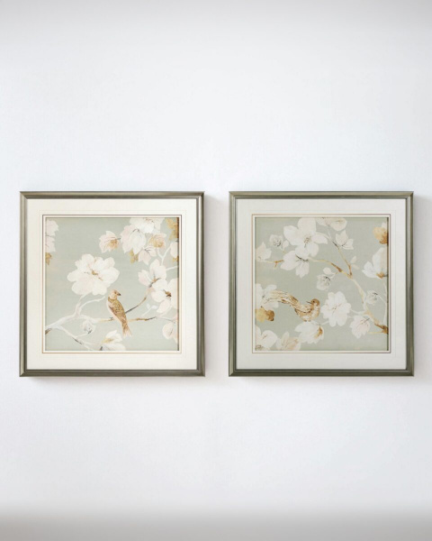 Постер в раме “Birds and flowers – II”