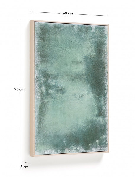 Абстрактная картина Selnar зеленая 60 x 90 см