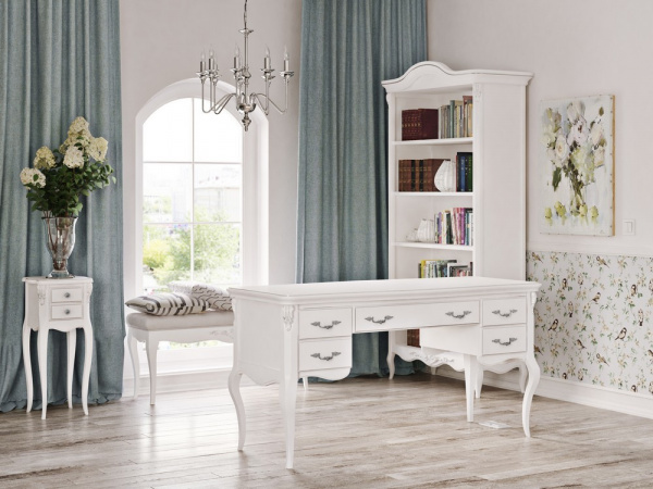 Кабинетный стол широкий Romantic Silvery Rome