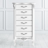 Комод высокий 6 ящиков Romantic Silvery Rome
