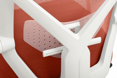 Кресло Oliver RCH W-203AC Белый пластик/Оранжевый
