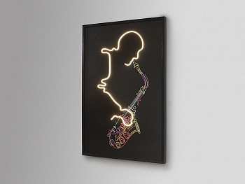 Saxofon Светодиодная картина LED 80X120