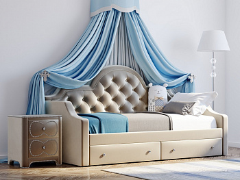 Кровать пристенная со стеганной обивкой DayBed