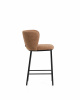 Полубарный стул Ciselia из терракотового шенилла с ножками из черной стали