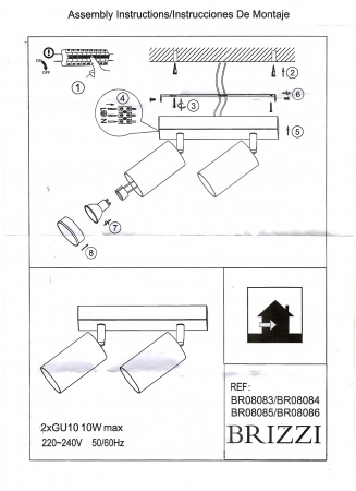 BR08083 Потолочный светильник-спот ARAS