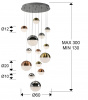 Люстра Sphere 14L разноцветная D60 DIMABLE