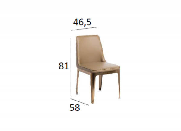 Стул бежевый 46,5*58*81см