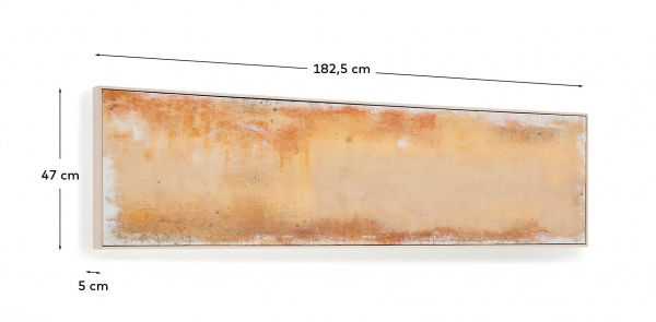 Абстрактная картина Selnar желтая 182 x 47 см