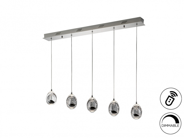 Подвесной светильник Rocio 5L хром DIMMABLE