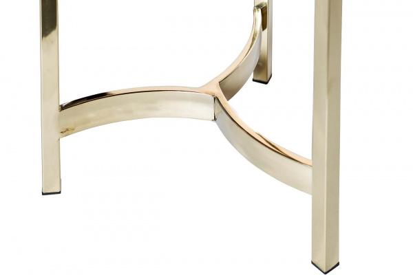 Стол журнальный стекло коричн./золото d35*70см