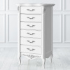 Комод высокий 6 ящиков Romantic Silvery Rome