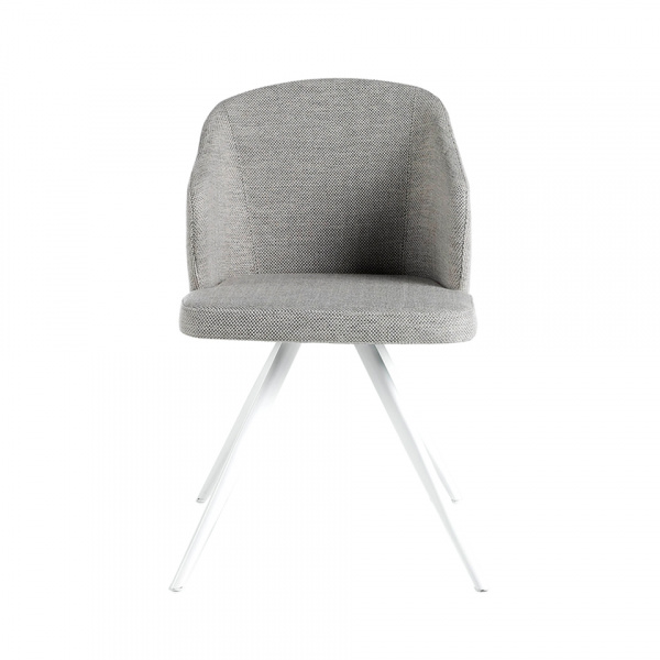 Стул F3208-GRIS-PATBLAN /4056 белые ножки