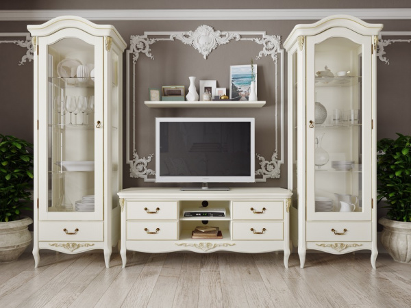Витрина стеклянная Romantic Gold