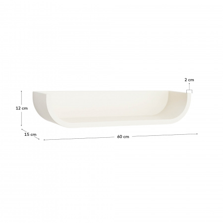 Полка Salaya из лакированной бежевой фанеры ясеня 60 x 12 см