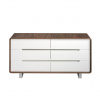Комод из орехового дерева с белыми ящиками 136-C /7106