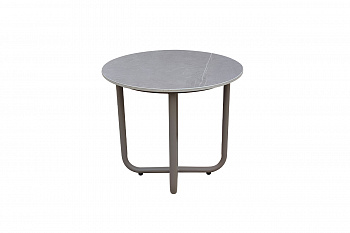 Стол кофейный "BAYLEY" уличный серый d50*45см