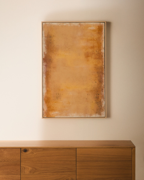 Абстрактная картина Selnar желтая 60 x 90 см