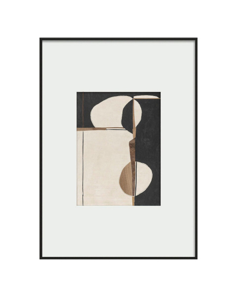 Интерьерный постер “Black  beige abstraction”