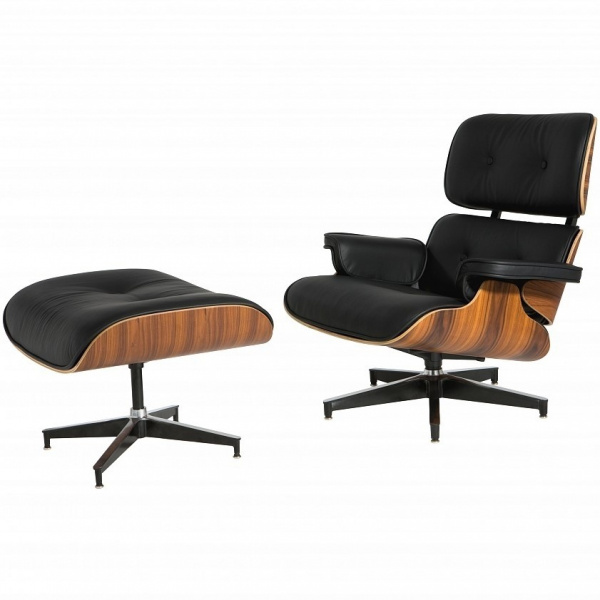 Кресло Eames Lounge с оттоманкой