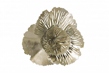Настенный декор Цветок серебристый 29,8*29*9,5см