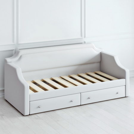Кровать пристенная в вельветовой обивке DayBed