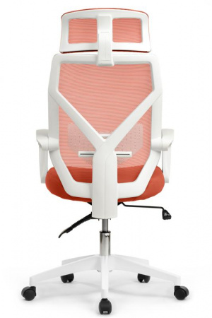 Кресло Oliver RCH W-203AC Белый пластик/Оранжевый
