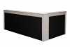 Кровать детская угловая Runa-80 с мех шенилл серая Seppia Ser 114*215*80см