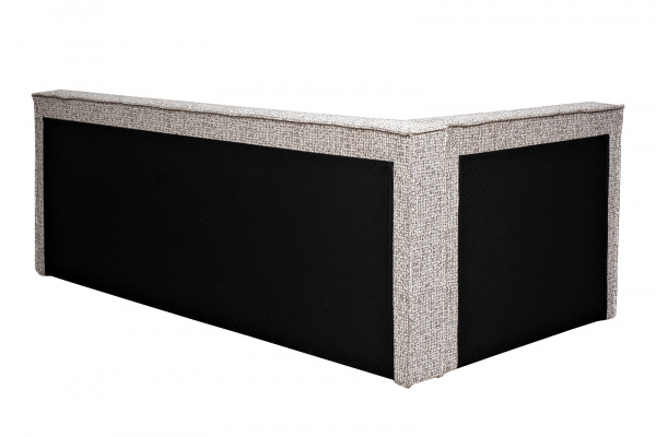 Кровать детская угловая Runa-80 с мех шенилл серая Seppia Ser 114*215*80см