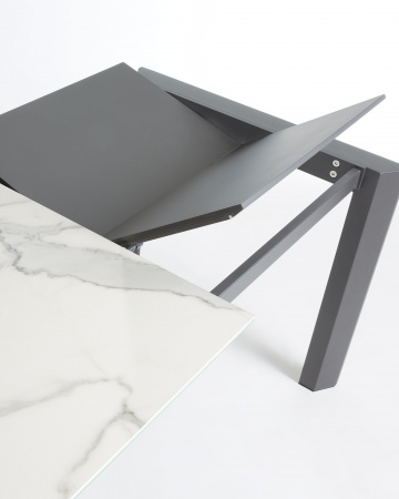 Стол Atta 160 (220) x90 антрацит, керамика