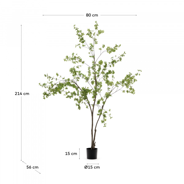Enkianthus Искусственное дерево с черным горшком 214 см