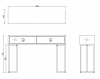Консоль GD 2 ящика белая 120*30*78см