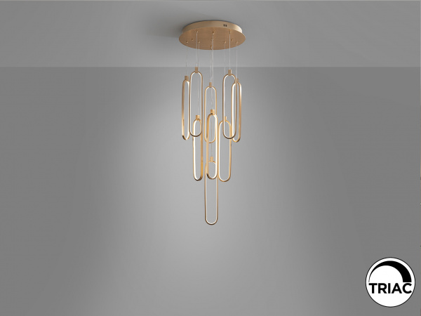 Люстра Colette 9L розовое золото